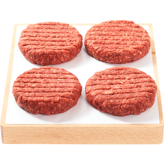 Foto van Actie grillburgers 4 stuks op witte achtergrond