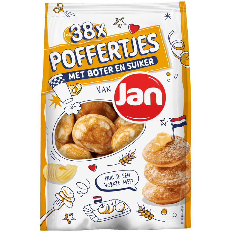 Jan Poffertjes met boter en suiker