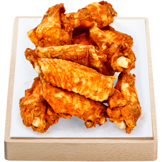 Foto van Gegaarde kipkluifjes mild op witte achtergrond