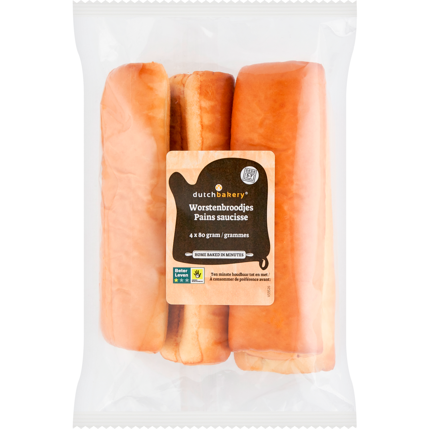 Dutch Bakery Verse worstenbroodjes 4 stuks