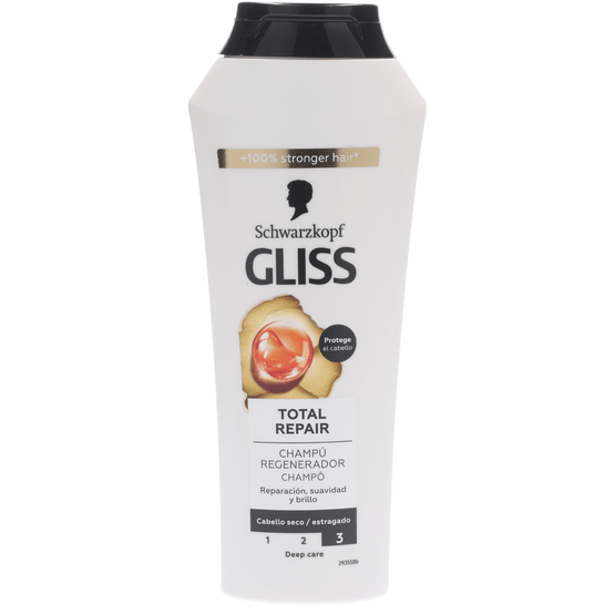Foto van Gliss Kur Shampoo total repair op witte achtergrond