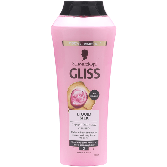 Foto van Gliss Kur Shampoo liquid silk op witte achtergrond