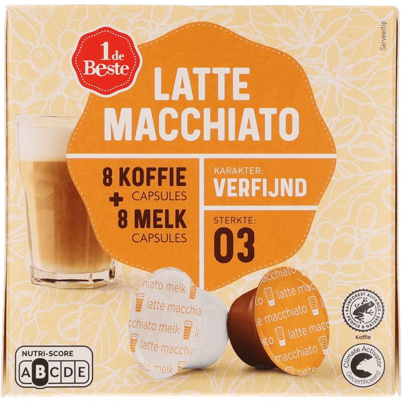 1 De Beste Koffiecups latte macchiato sterkte 3