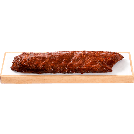 Foto van Vleeschmeesters Actie bbq spareribs piri piri op witte achtergrond