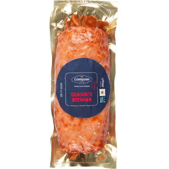 Foto van Compaxo Gerookte beenham op witte achtergrond