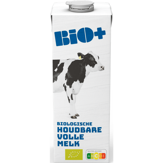 Foto van Bio+ Biologische houdbare volle melk op witte achtergrond