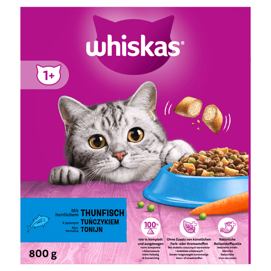 Foto van Whiskas Kattenvoer tonijn op witte achtergrond