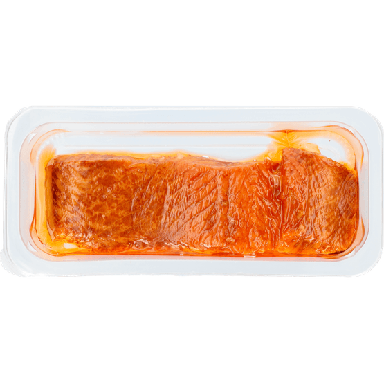 Foto van Klooster Zalm warmgerookt op witte achtergrond