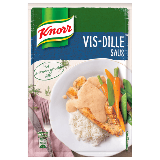 Foto van Knorr Vis dille saus op witte achtergrond
