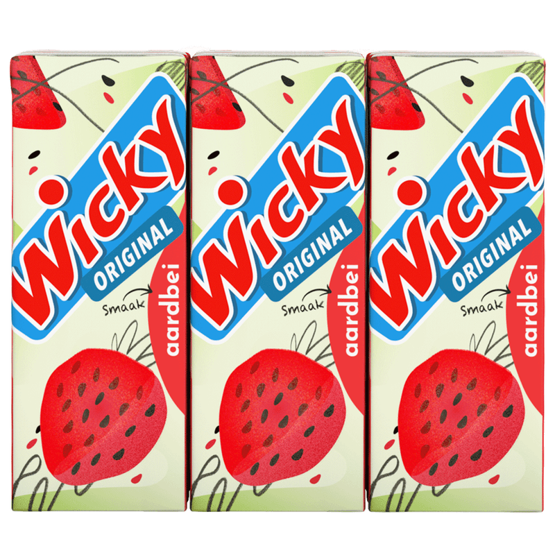 Wicky Aardbei 6x20 cl