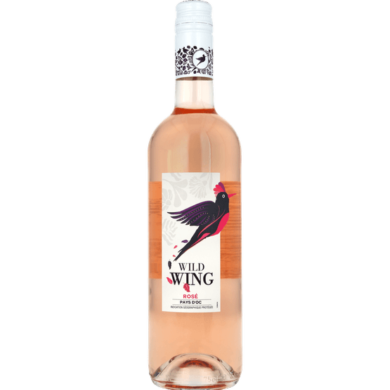 Foto van Wild Wing rosé op witte achtergrond