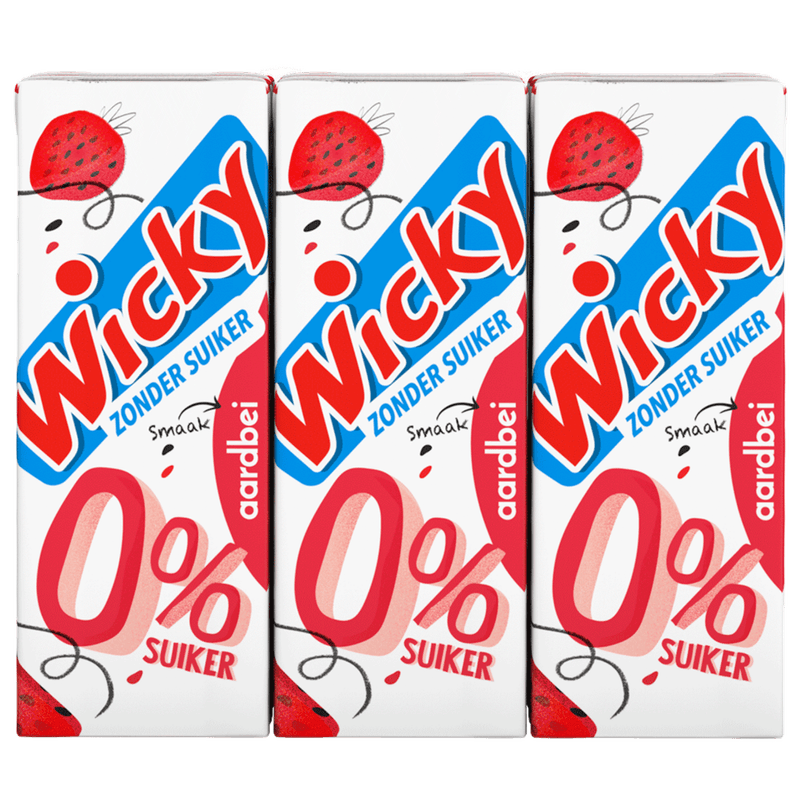 Wicky Aardbei 0% 6x20 cl