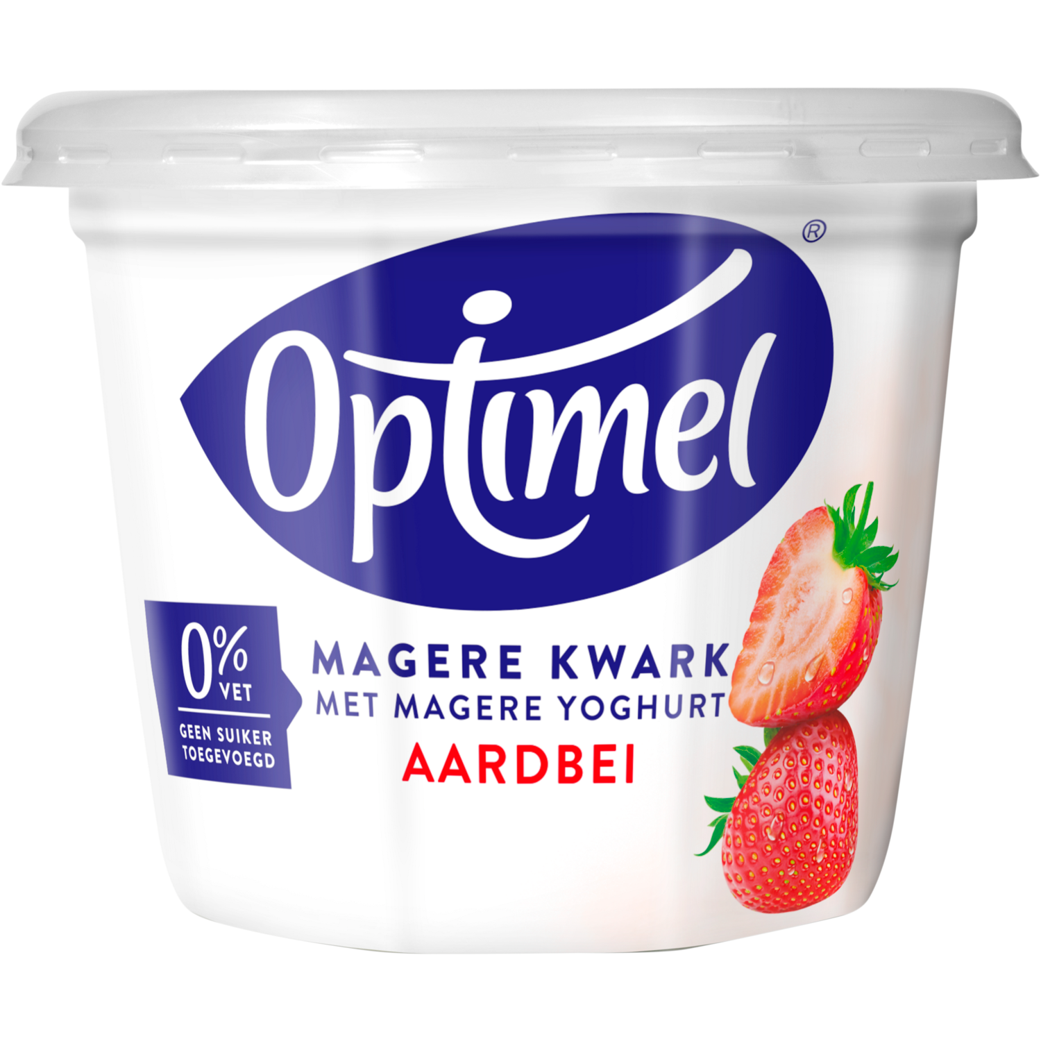 Optimel Magere Kwark met Magere Yoghurt Aardbei 0% Vet