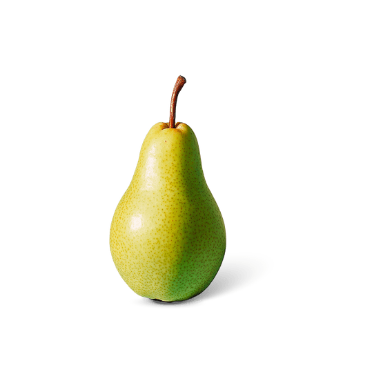 Foto van Hollandse Conference peren op witte achtergrond