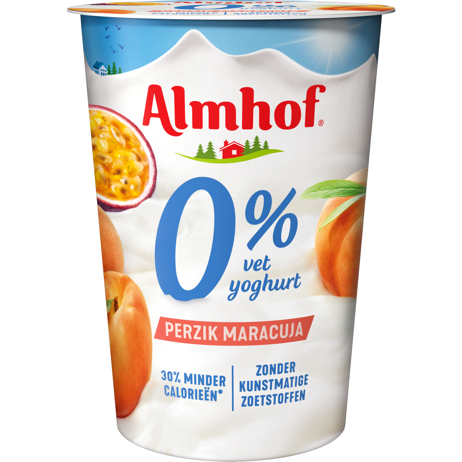 Almhof 0% Vet Yoghurt Perzik Maracuja