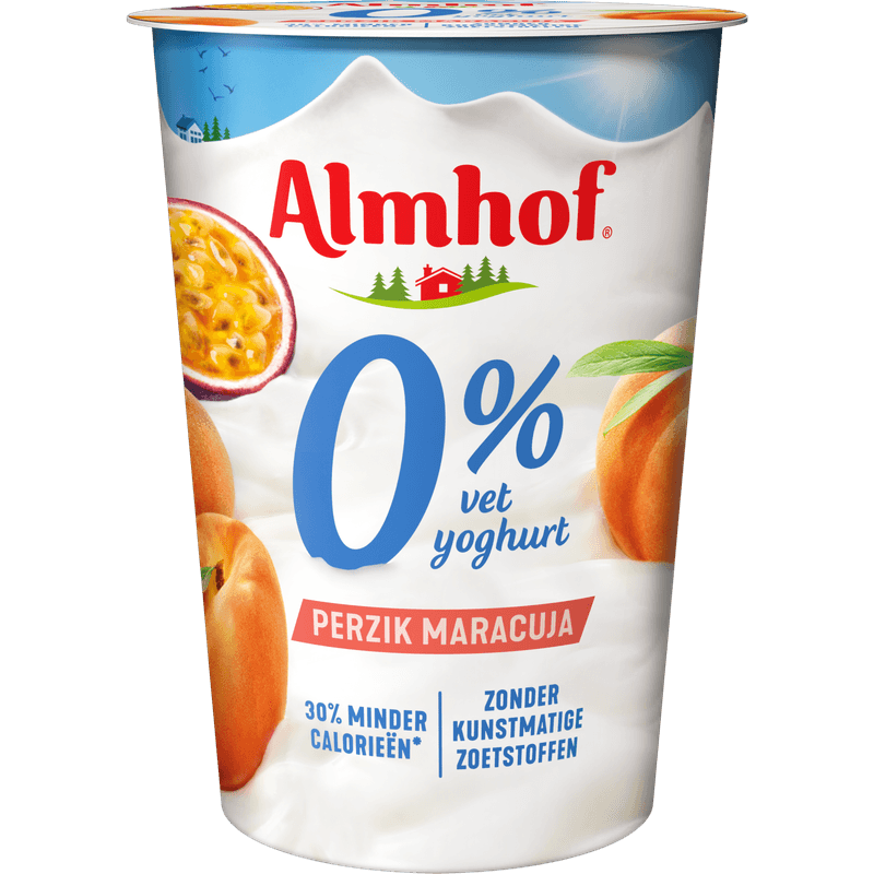 Almhof Yoghurt 0% vet perzik maracuja