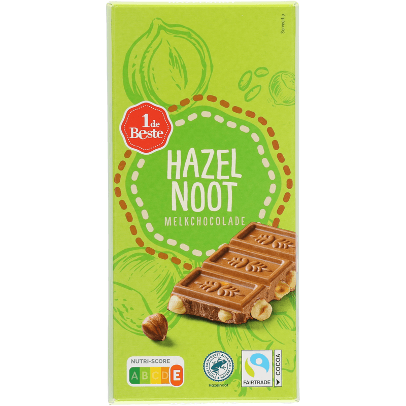 1 De Beste Chocoladereep hazelnoot melk
