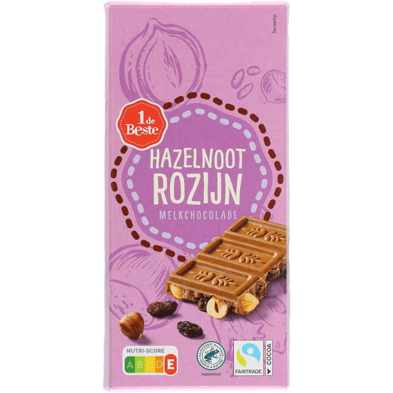1 De Beste Melkchocolade hazelnoot rozijn