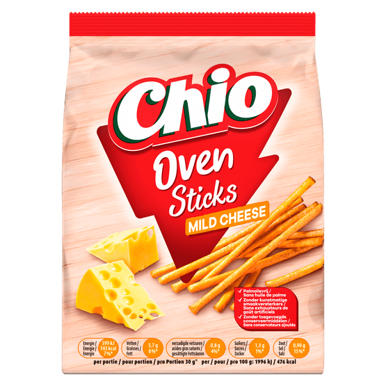 Foto van Chio Zoute sticks mild cheese op witte achtergrond