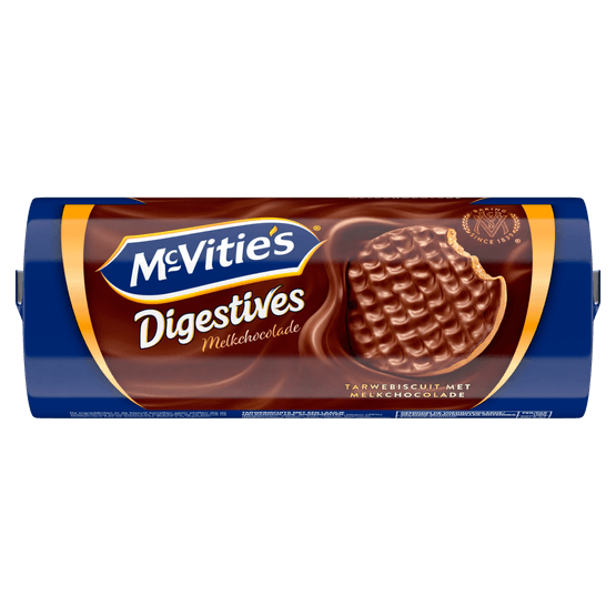 Foto van McVitie's Digestive melk op witte achtergrond