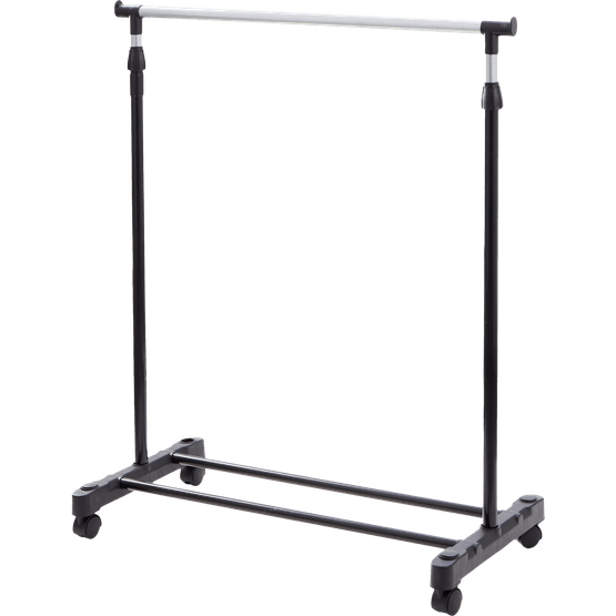 Foto van Kledingrek op witte achtergrond