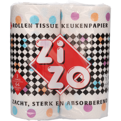 ZiZo Keukenrol 3-laags - 2 Stuks