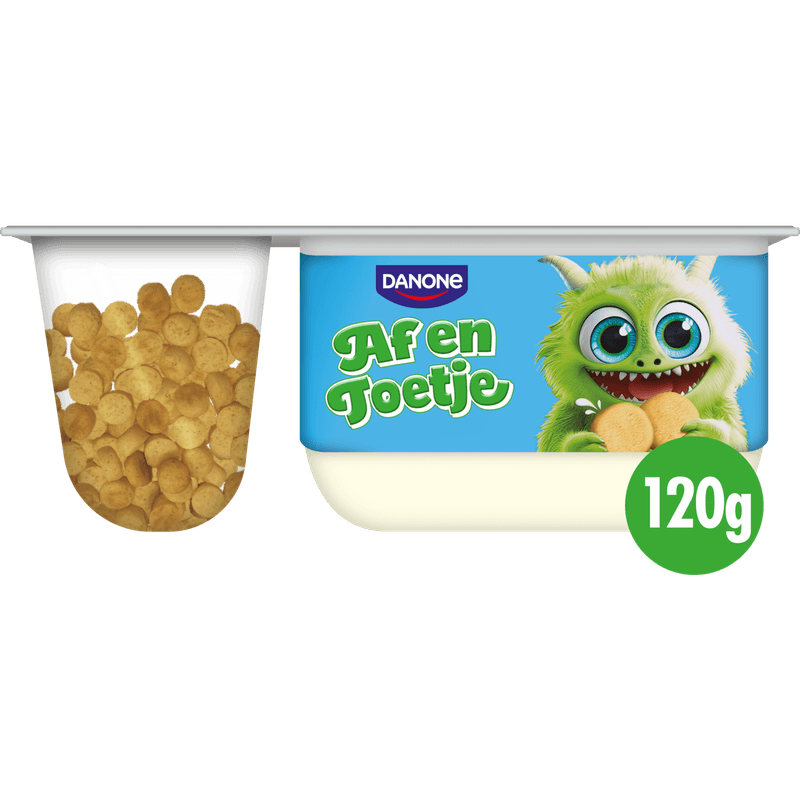 Danone Af en toetje yoghurt met vanille smaak