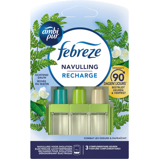 Foto van Ambi Pur 3volution navulling ochtend dauw op witte achtergrond