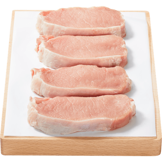 Foto van Vleeschmeesters Varkensfiletlap a la minute naturel 4 stuks op witte achtergrond