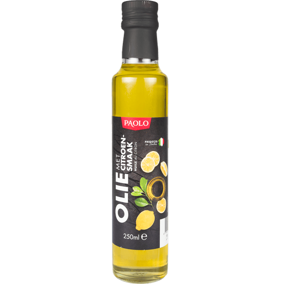 Foto van Paolo Olie blend citroen op witte achtergrond