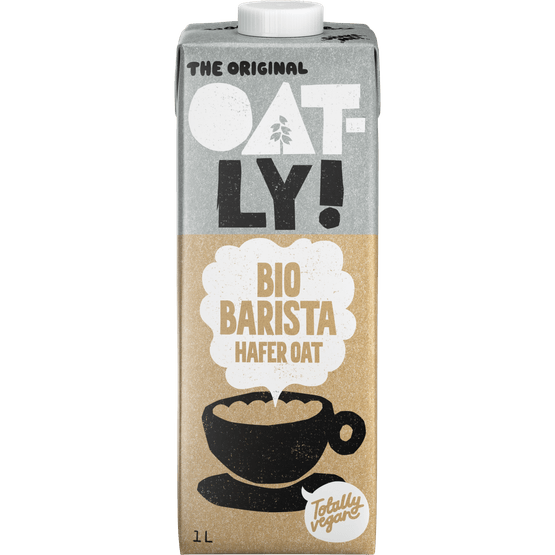 Foto van Oatly Haverdrink barista bio op witte achtergrond