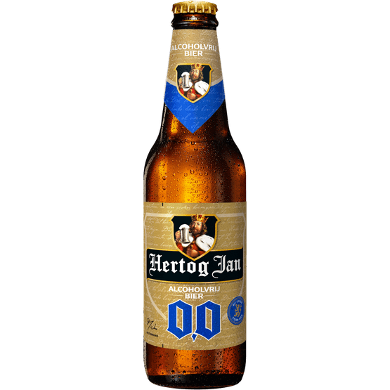 Foto van Hertog Jan Pilsener alcoholvrij op witte achtergrond