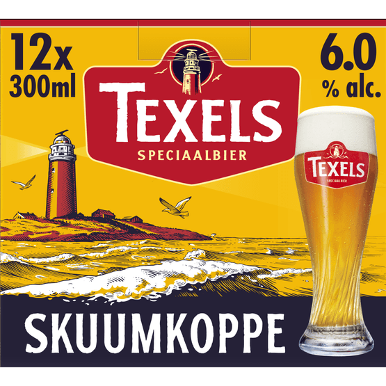 Foto van Texels Skuumkoppe 12x300ml op witte achtergrond