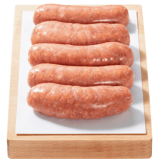 Foto van Vleeschmeesters Varkensbraadworst 5 st. op witte achtergrond