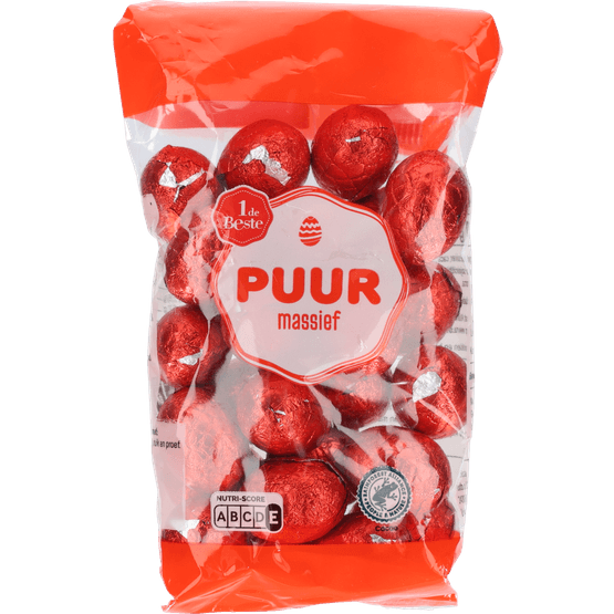 Foto van 1 de Beste Paaseitjes puur massief op witte achtergrond