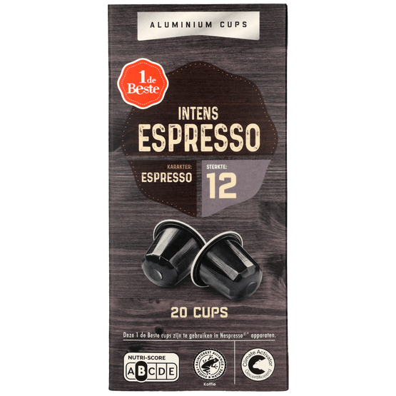 Foto van 1 de Beste Koffiecups intens op witte achtergrond