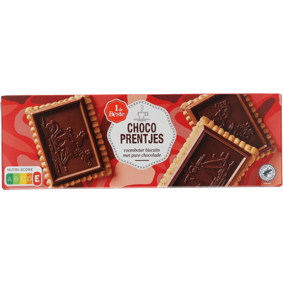 Foto van 1 de Beste Chocoprentjes puur op witte achtergrond