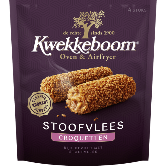 Foto van Kwekkeboom Oven stoofvlees croquetten 4 st. op witte achtergrond