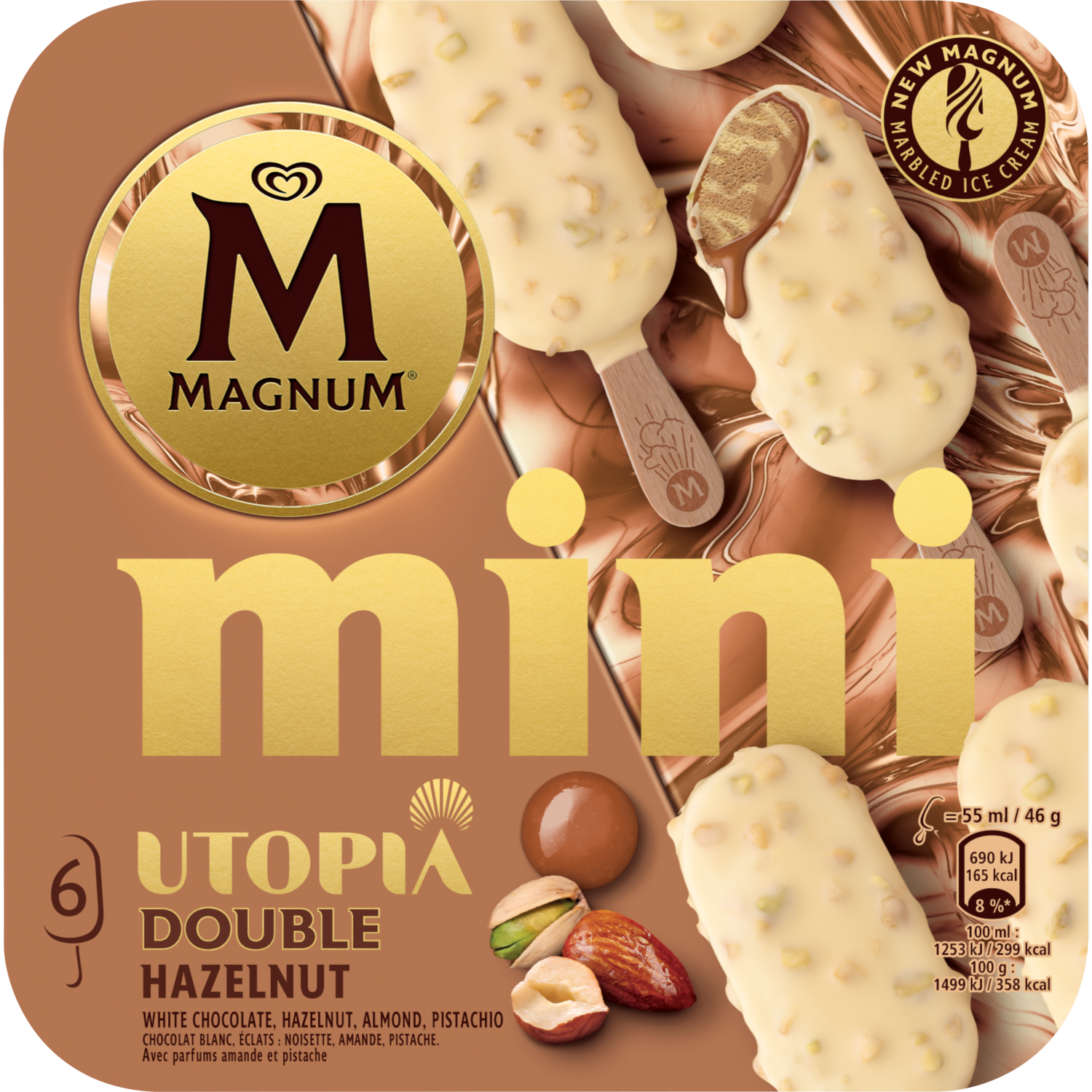 Ola Magnum mini double hazelnut 6 st.