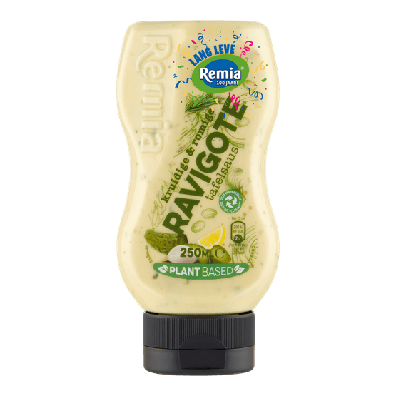 Foto van Remia Tafelsaus ravigotte squeeze op witte achtergrond