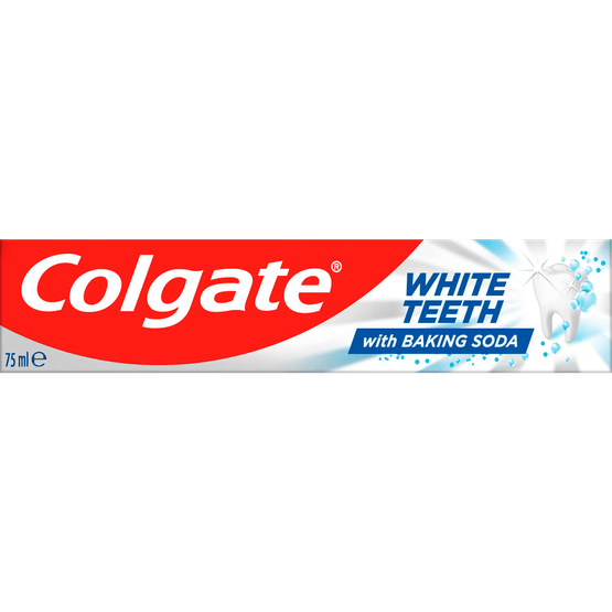 Foto van Colgate Tandpasta whitening op witte achtergrond