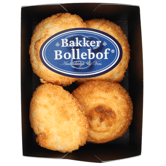 Foto van Bakker Bollebof Kokosmakronen op witte achtergrond