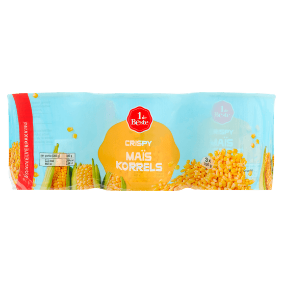 Foto van 1 de Beste Crispy mais 3-pack op witte achtergrond