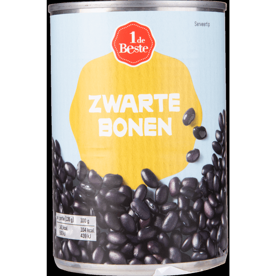 Foto van 1 de Beste Zwarte bonen op witte achtergrond