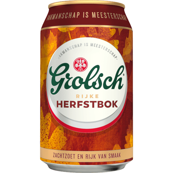 Foto van Grolsch Herfstbok op witte achtergrond