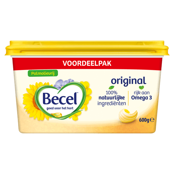 Foto van Becel Margarine original op witte achtergrond