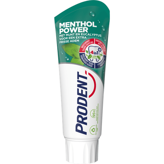 Foto van Prodent Tandpasta menthol power op witte achtergrond