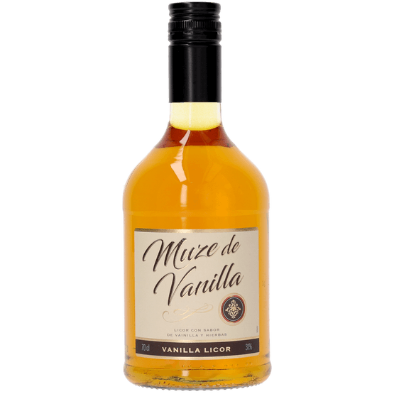 Foto van Likeur vanilla op witte achtergrond