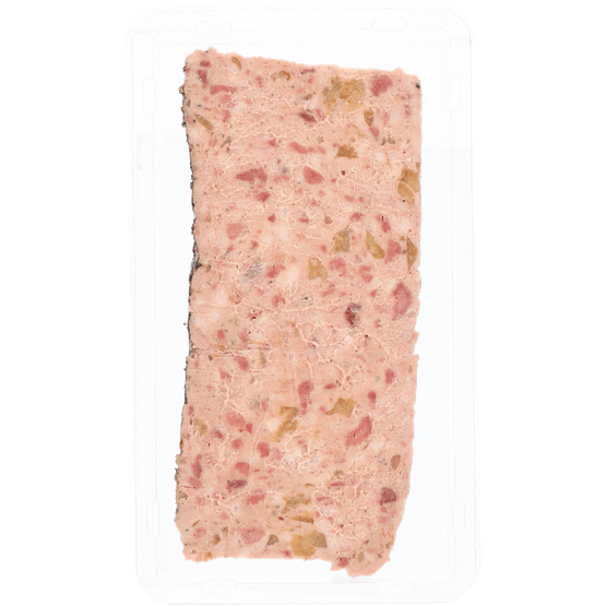 Foto van Pate met peren en honing op witte achtergrond