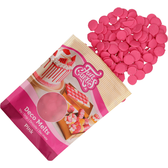Foto van FunCakes Smeltchocolade roze op witte achtergrond